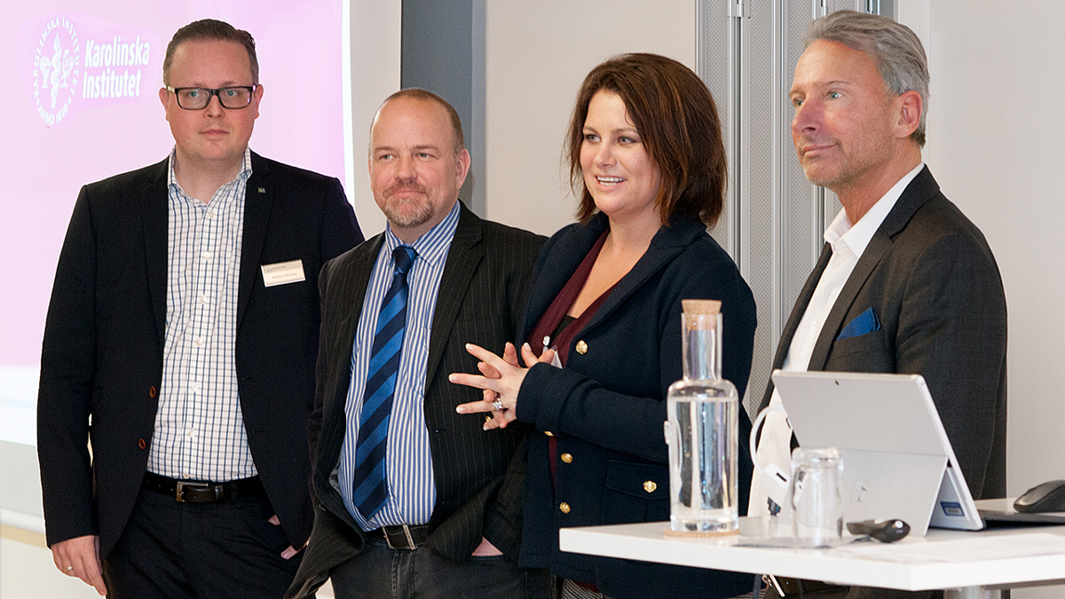 Bild på Andreas Nyström, Per Hellman, Nikki Vagnér och Mats Engelbrektson.