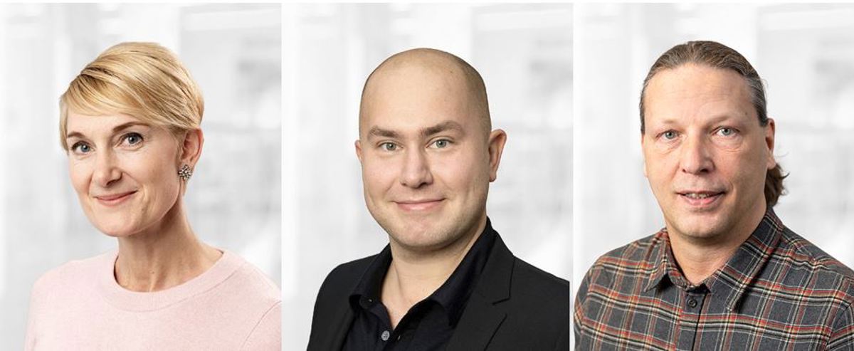 Från höger: Åsa Pyka, Henrik Sjösten och Mikael Andersson